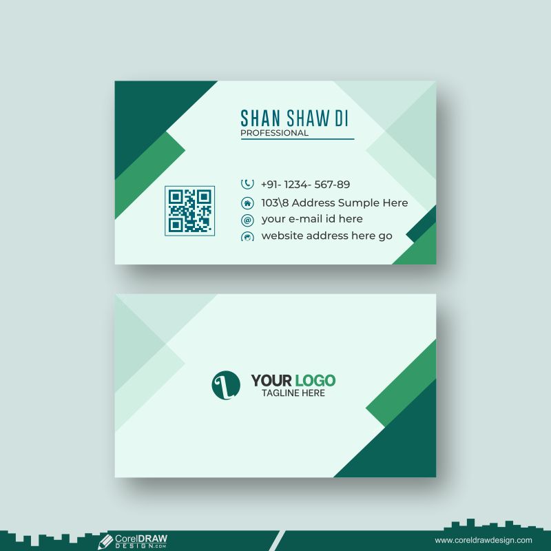 Green Business Card Design download free