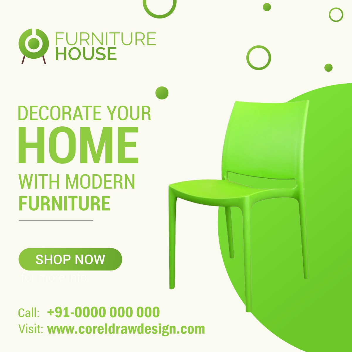 Green Furniture Social Media Post Template