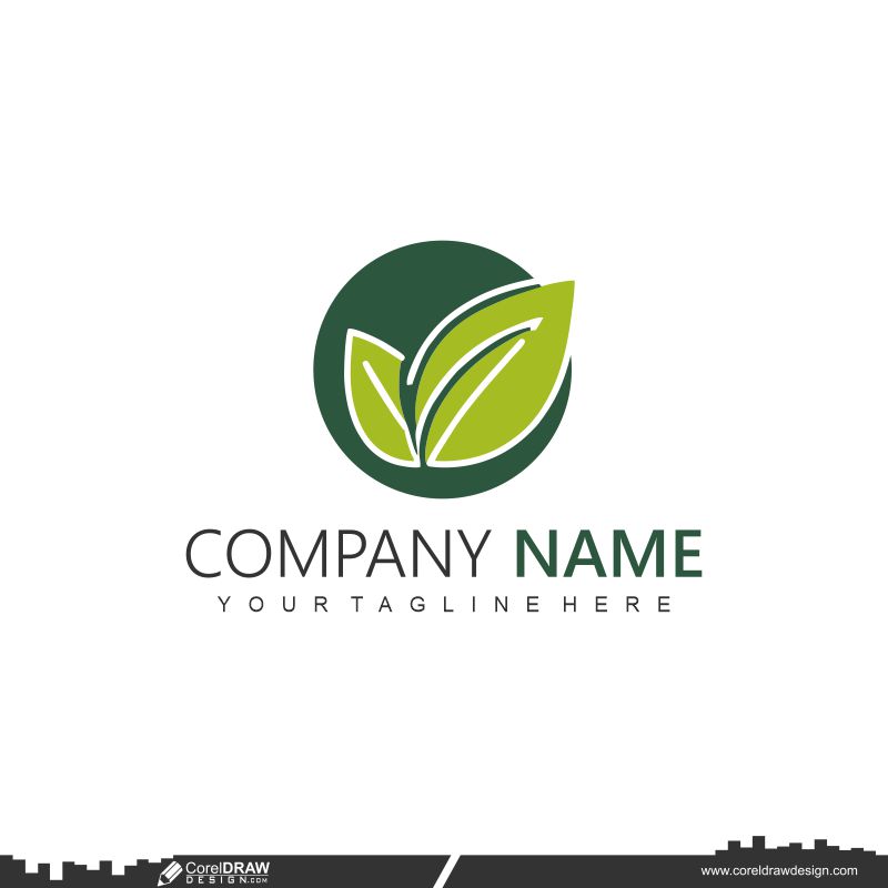 Green Vegan Logo Customizable Vector Design