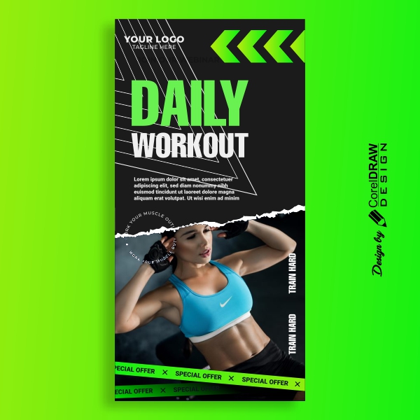 Gym Promotional Banner And Social Media Banner Template Vector Design Download For Free