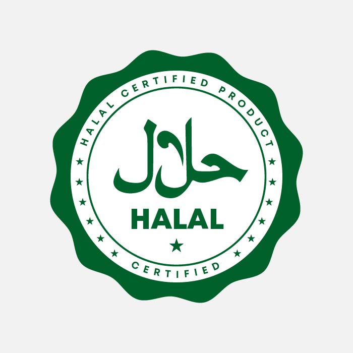 Halal logo badge  sign design stock illustration vector