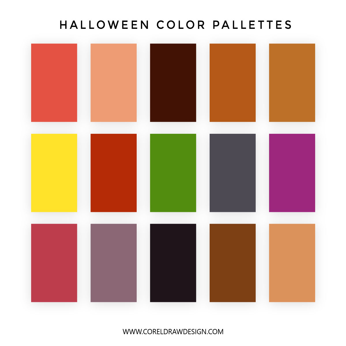 Halloween Color Pallettes Set