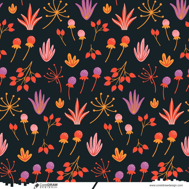 Hand Drawn Flower Background Free Download