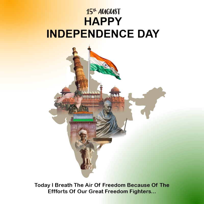 Happy 78 Independence Day Wishing Greeting Banner,Poster Vector Design Download For Free