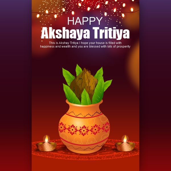 Happy Akshaya Tritiya Hindu Festival Festive Banner Wishes Greeting Design Vector Download For Free