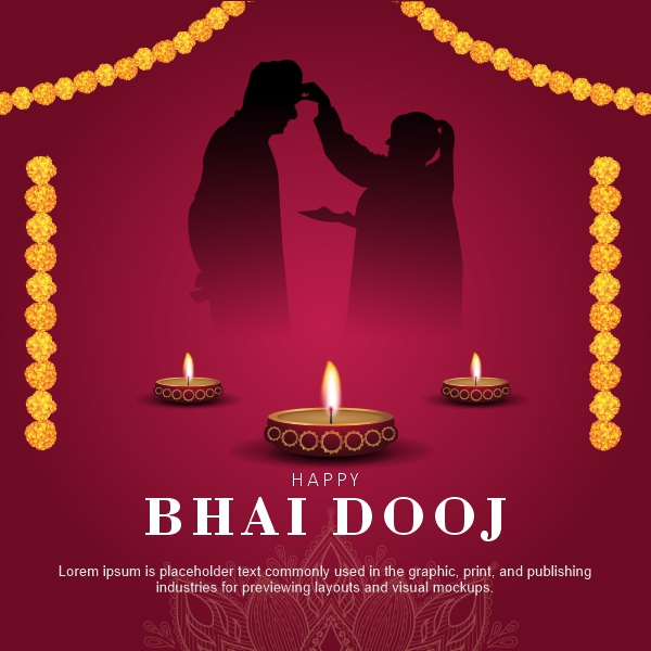 Happy Bhai Dooj Vector Character girl and Boy Celebrate Bhai Dooj Creative Design For Free In CDR file