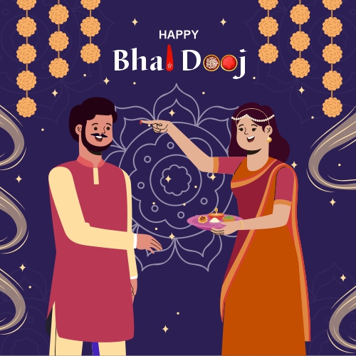 Happy Bhai Dooj Vector illustration Design CDR Download For Free