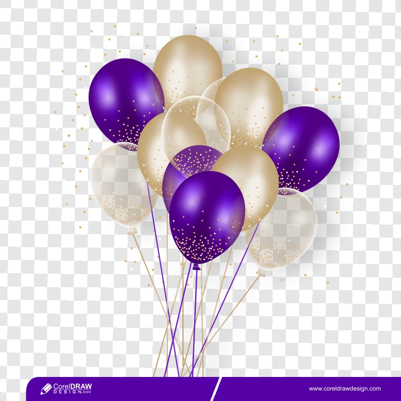 Happy Birthday Balloons Png In Transparent Background