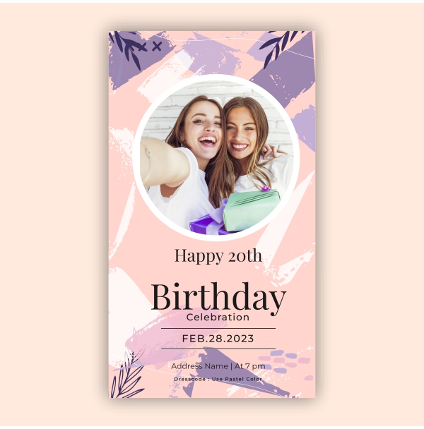 Happy Birthday  Card social media premium  Vector Free CDR File