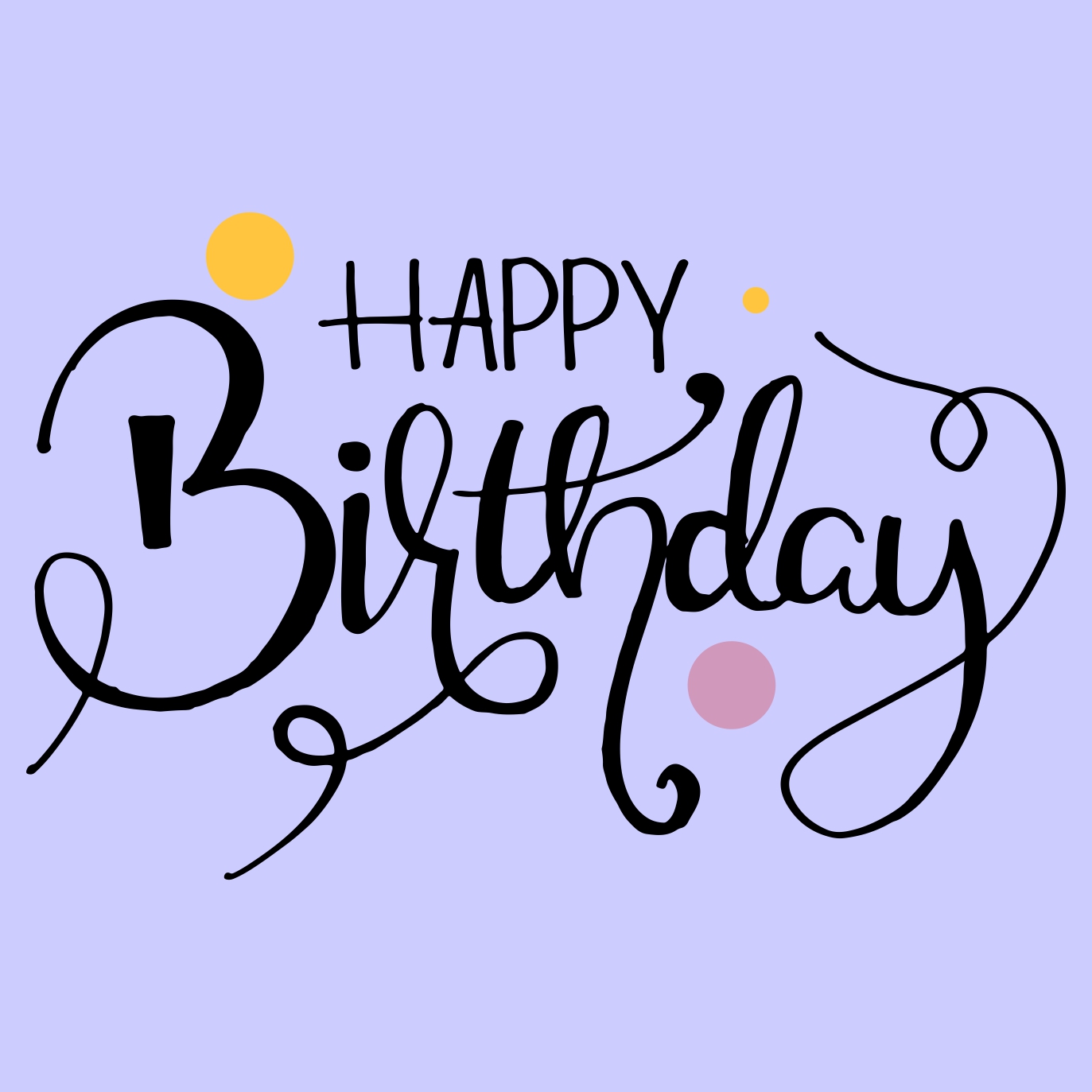 Download Happy Birthday Hand Written Text Vector DOwnload For Free ...