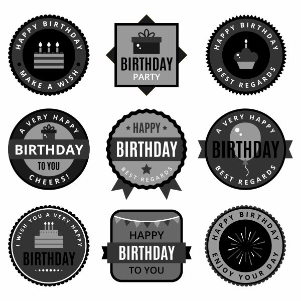 Happy Birthday sticker design CDR file download now free