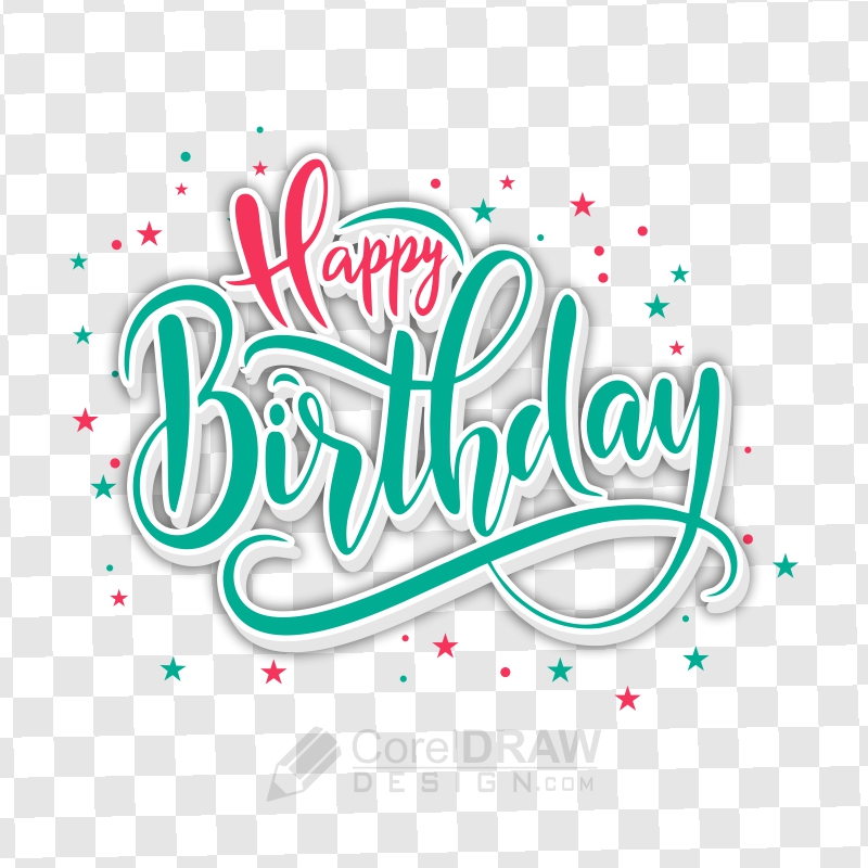 Happy Birthday text Banner png vector