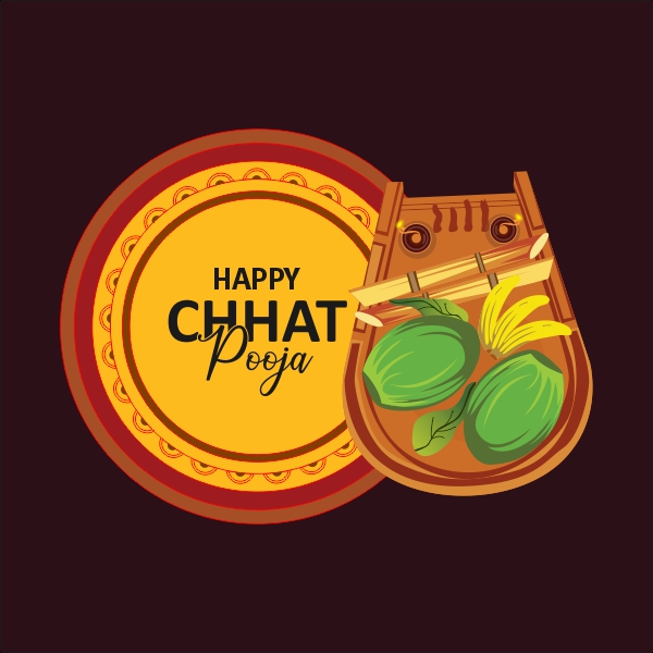 Happy Chhat Pooja Vector Creative Design For Free In CDR file