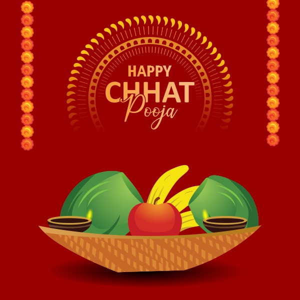 Happy Chhat Pooja Vector Creative Design For Free In CDR file