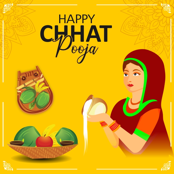 Happy Chhat Pooja Vector Creative Design For Free In CDR file