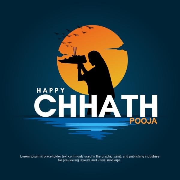 Happy Chhat Pooja Vector Creative Design For Free In CDR file