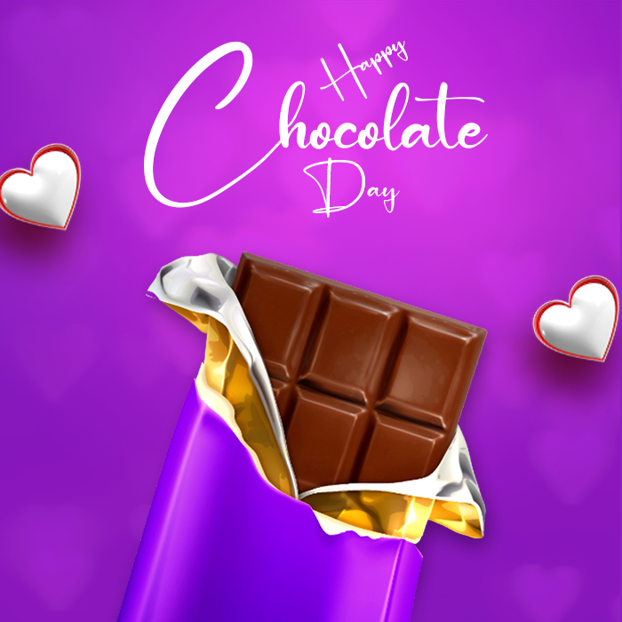 Happy Chocolate Day Free Best Wishes Greeting PSD Template Download For Free