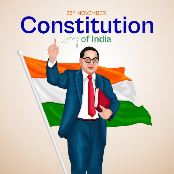 Happy  Constitution Day 26 November Free Social Medai Post Vector CDR Download For Free