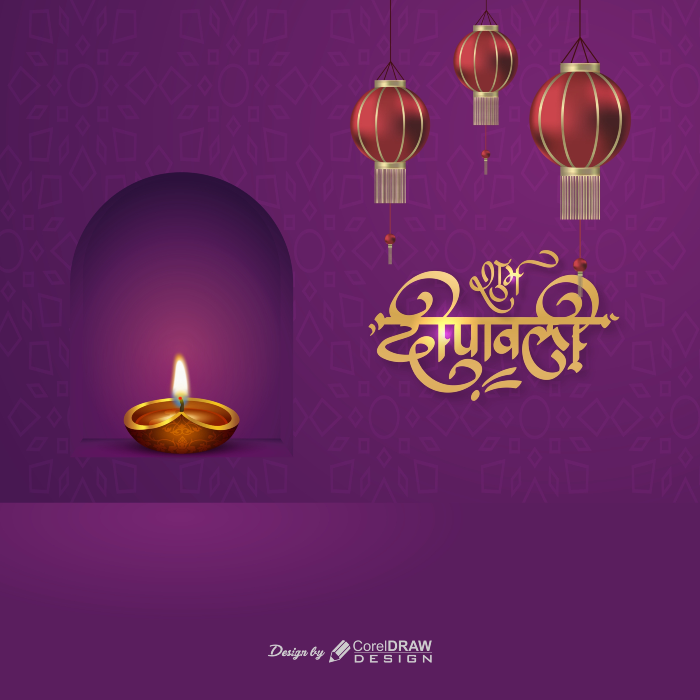 Diwali background design Royalty Free Vector Image