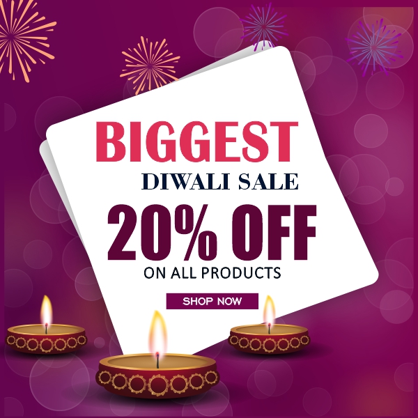 Happy diwali Big Sale 20% Discount Creative Vector Design For Free In CDR file