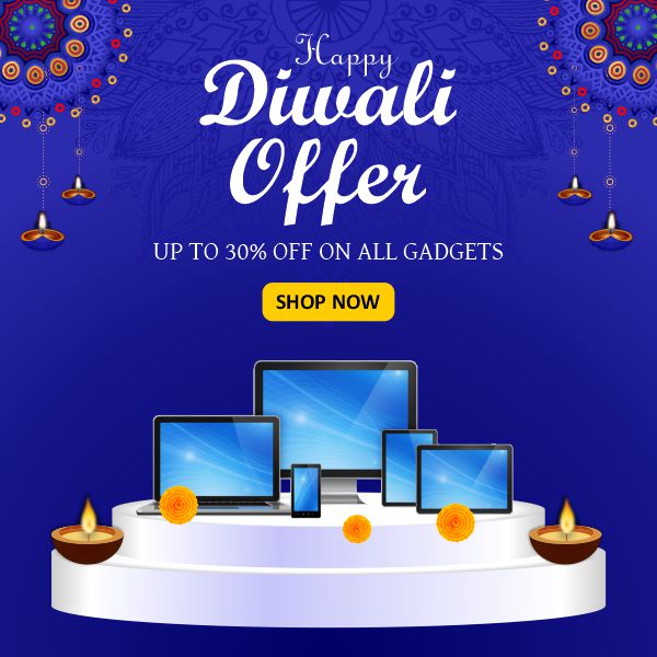 Happy Diwali offer sale poster design download for free