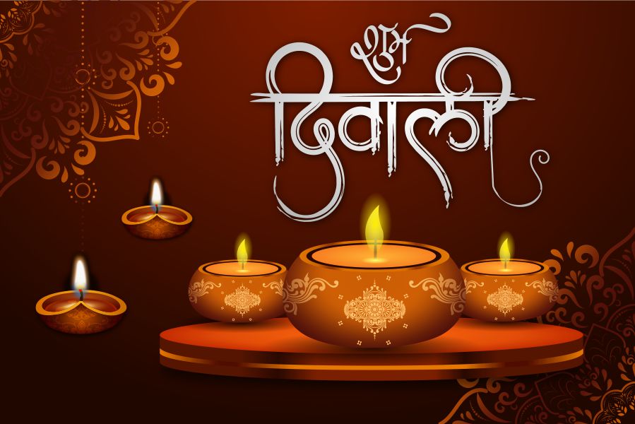 Happy Diwali poster design CDR file  download for free