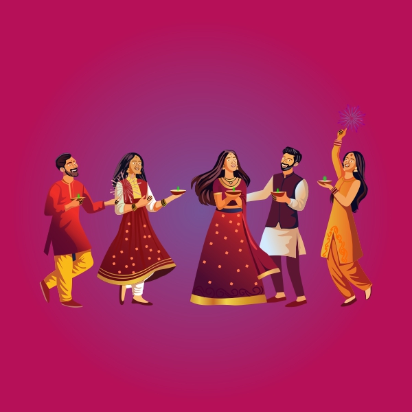 Happy diwali Vector Character  Creative Design For Free In CDR file