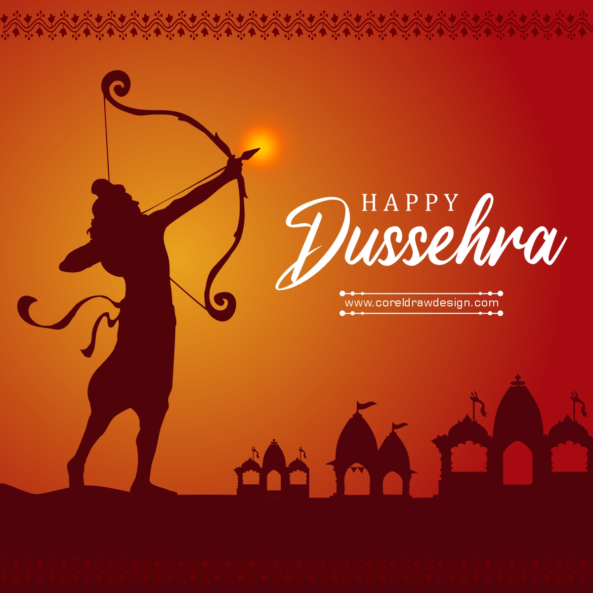Download Happy Dussehra Celebration God Rama Premium Vector ...