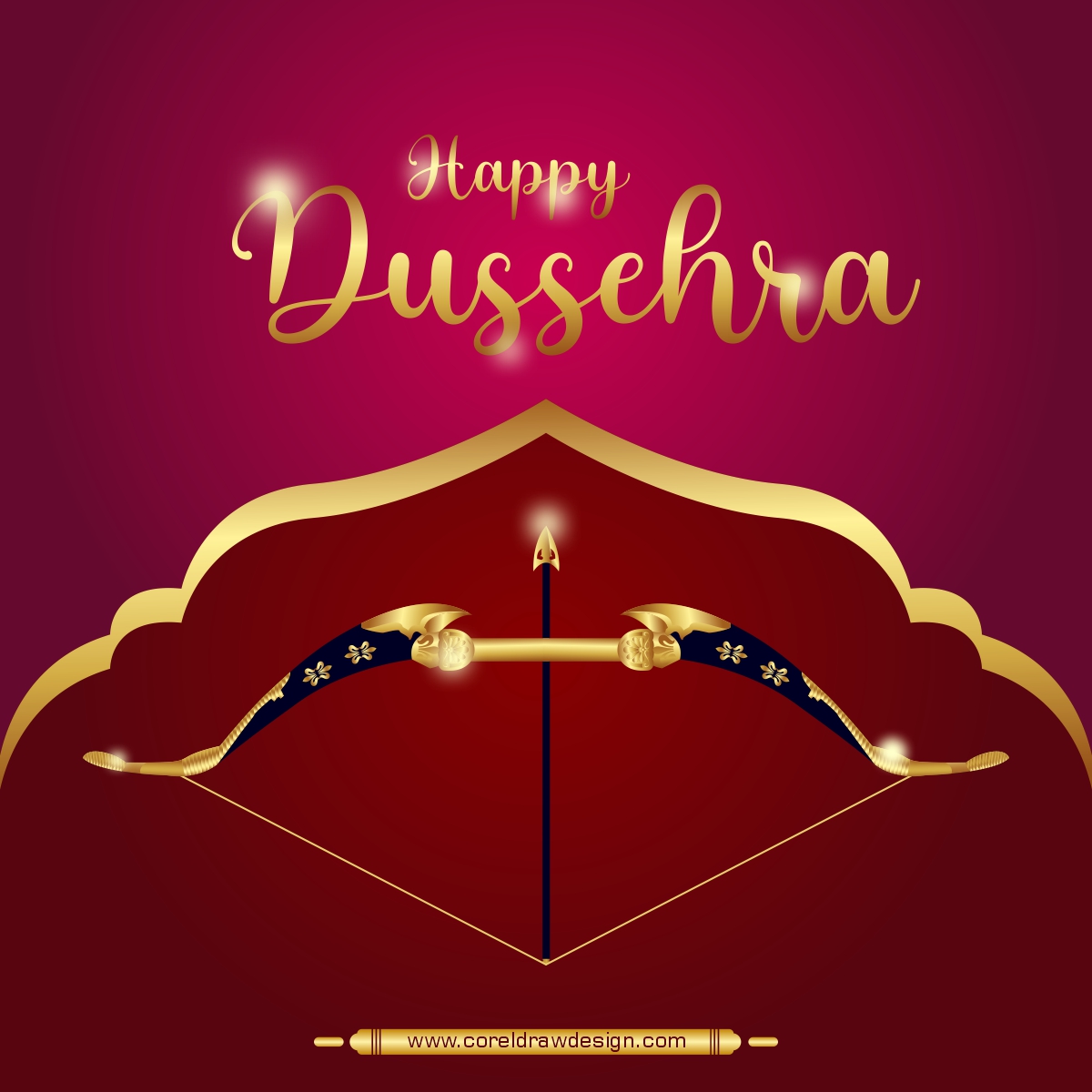 Happy Dussehra Festival Rama Ravana With Ten Heads Premium Vector