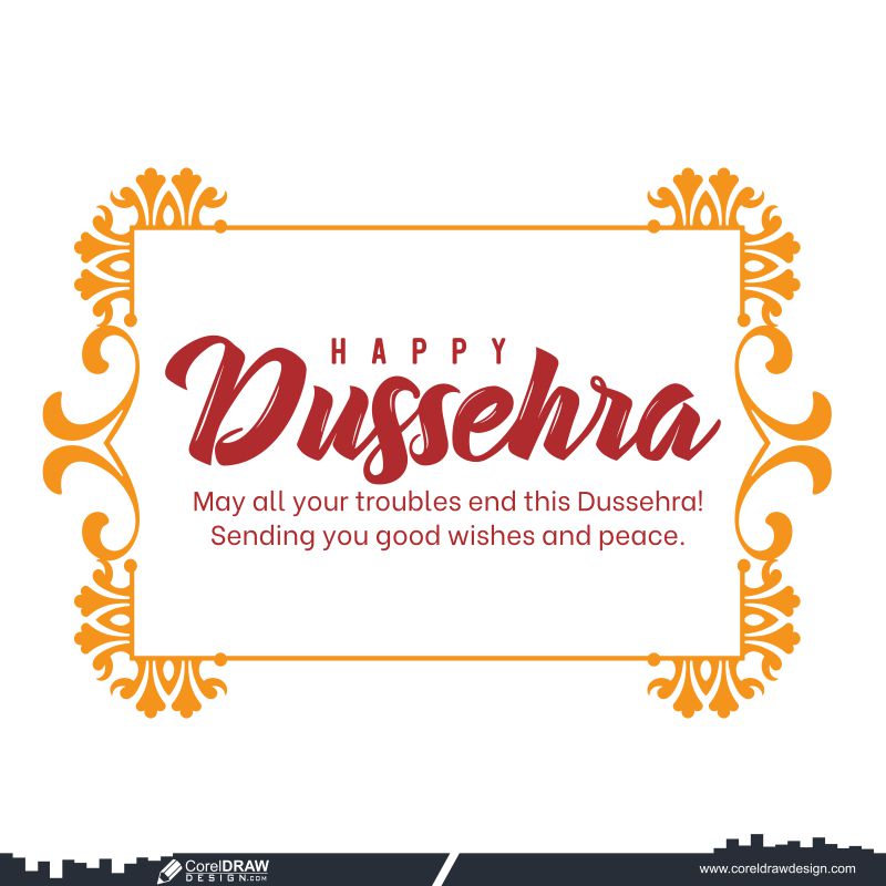 Happy Dussehra. Festival of India. Vector typography for banner, logo  design. Download a Free Preview or High Qualit… | Happy, Happy dussehra  wishes, Festival image