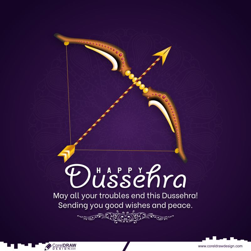 happy dussehra vector cdr