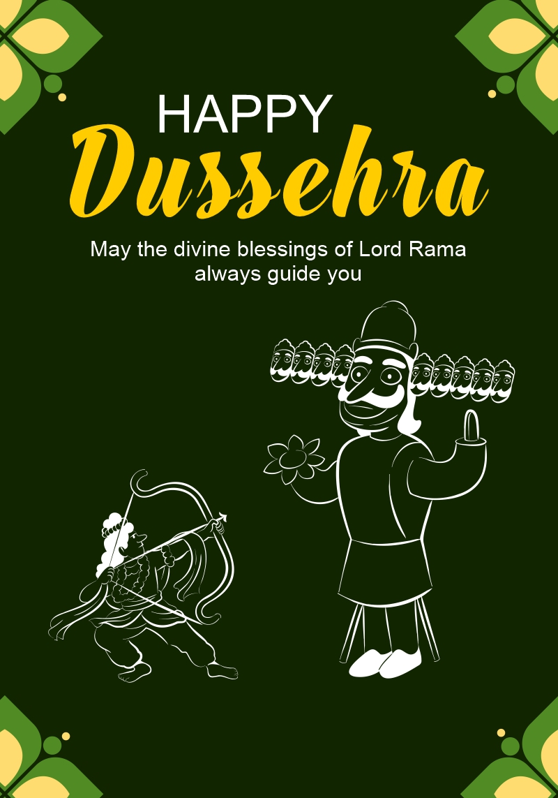 Happy Dussehra Vector Free CDR Banner Download Now