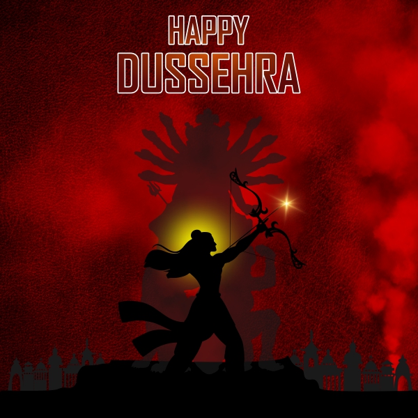 Happy Dussehra Vector illustration Free CDR Download Now