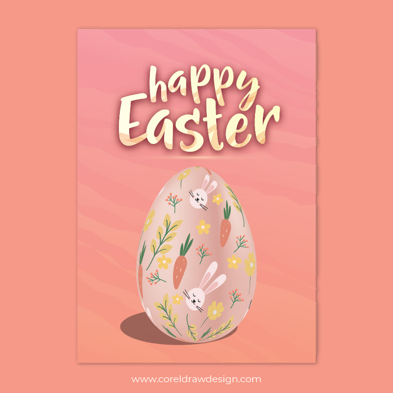 Happy Easter Pink Background Sky With Egg Download Free Ai & EPS File Trending 2021 Template