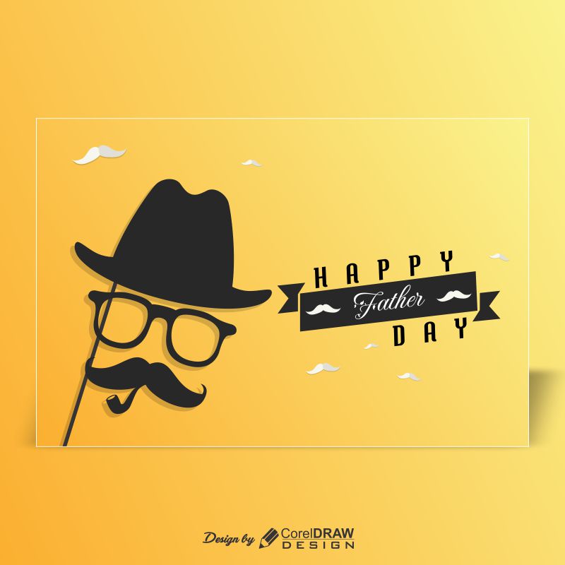 Happy Father Day Landscape Card Wish Download Free Cdr From Coreldrawdesign