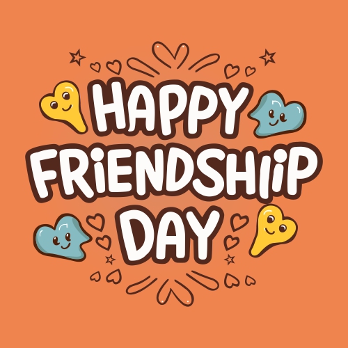 Happy Friendship Day Cute Royalty Fonts Draw Style Design Vector, illustration,Free CDR on CorelDraw Design