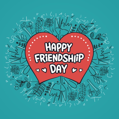 Happy Friendship Day Cute Royalty Fonts Draw Style Design Vector, illustration,Free CDR on CorelDraw Design