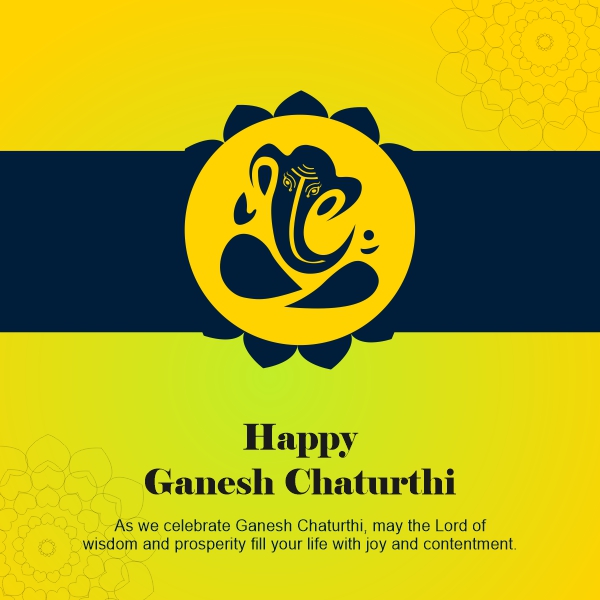 Happy Ganesh Chaturthi 2024 Greeting Wishing Banner Flyer Vector Design Download For Free cdr