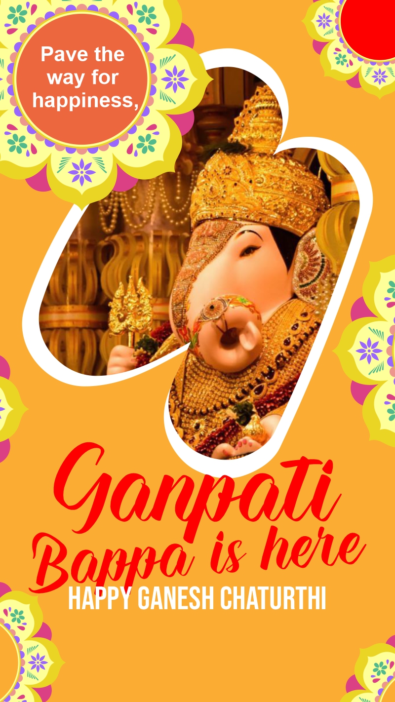 Happy Ganesh Chaturthi 2024 Greeting Wishing  Vector Design Download For Free