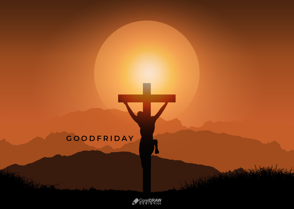 Happy Good Friday Jesus Lettering Card