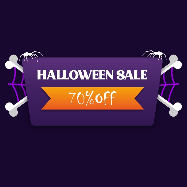 Happy Halloween Sale Tag Vector Free CDR Download