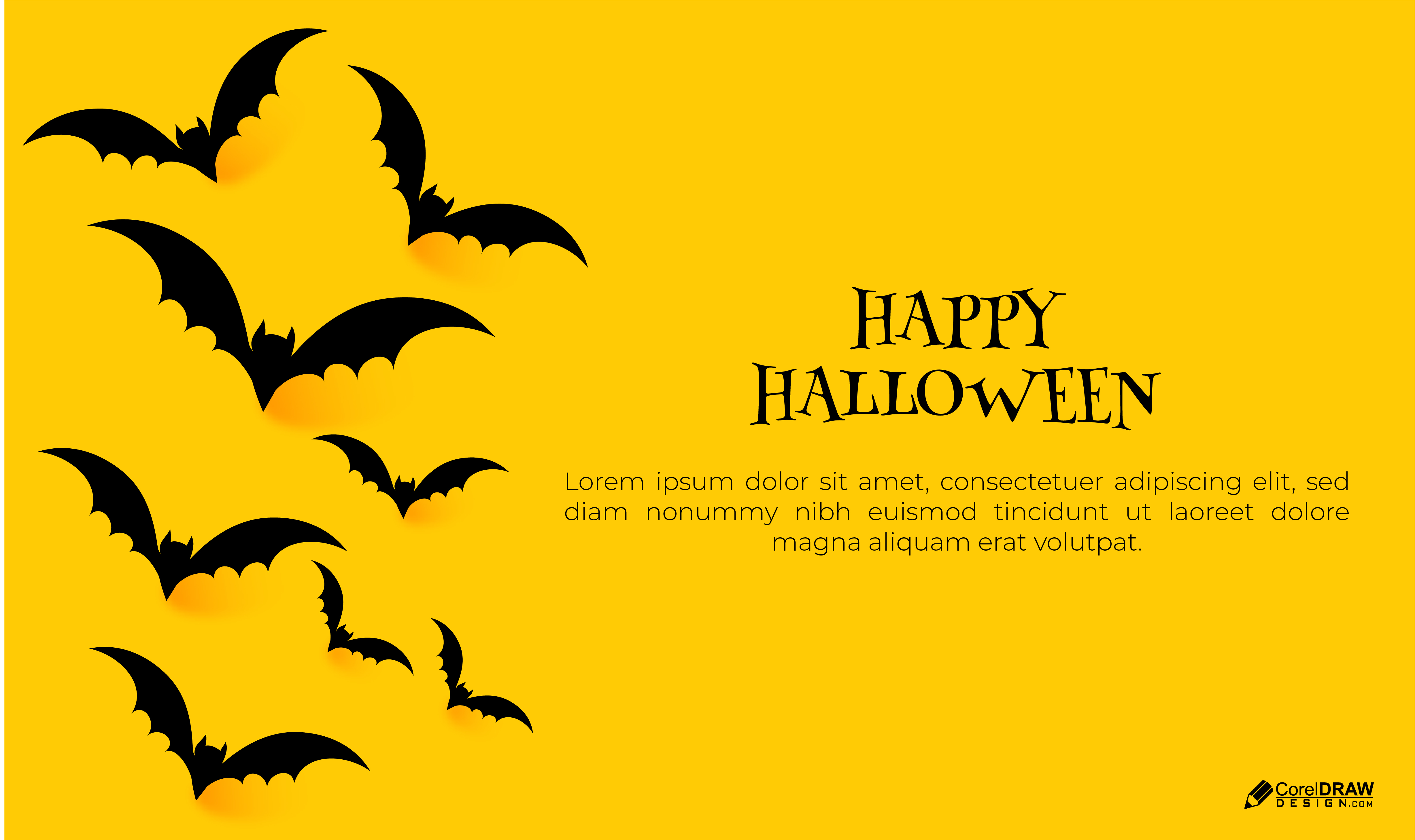 Happy Halloween Simple Elegant Vector Background Banner Template