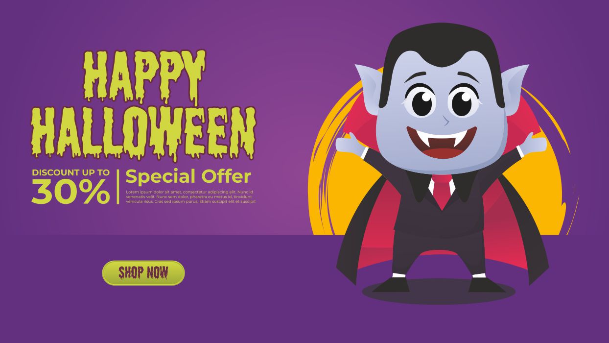 Happy Halloween special offer poster design CDR file download free