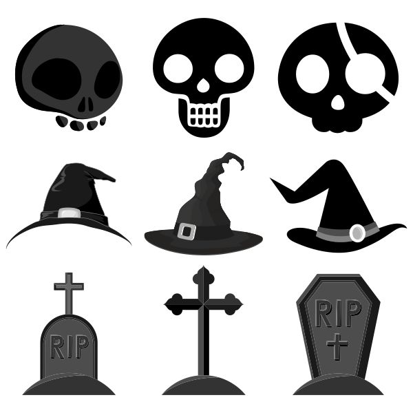 Happy Halloween stickers poster design download now free