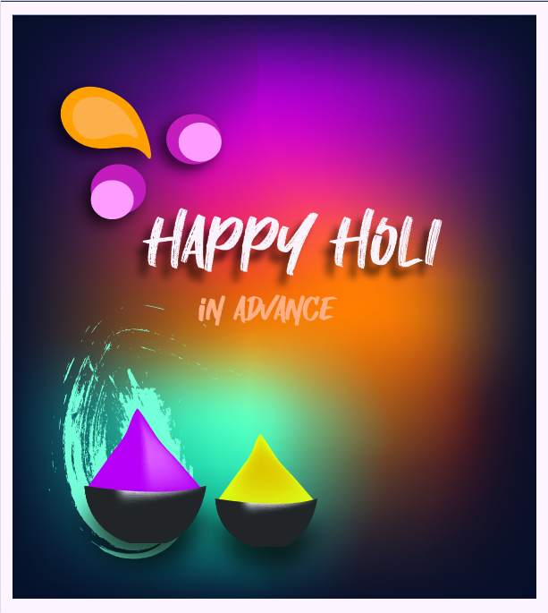 happy holi poster illustration free vector 