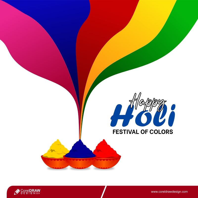 Happy Holi Traditional Colorful Festival Free Vector