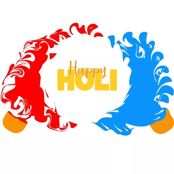 Happy Holi Vector Image, Simple Holi Image