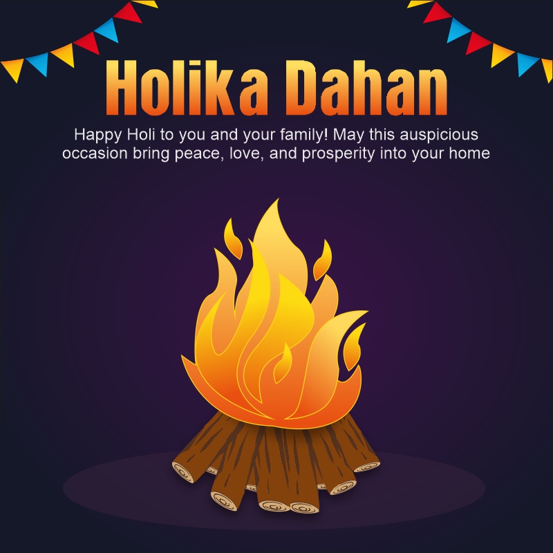 Happy Holika 2024 Wishes Template Design Download For Free with Cdr file