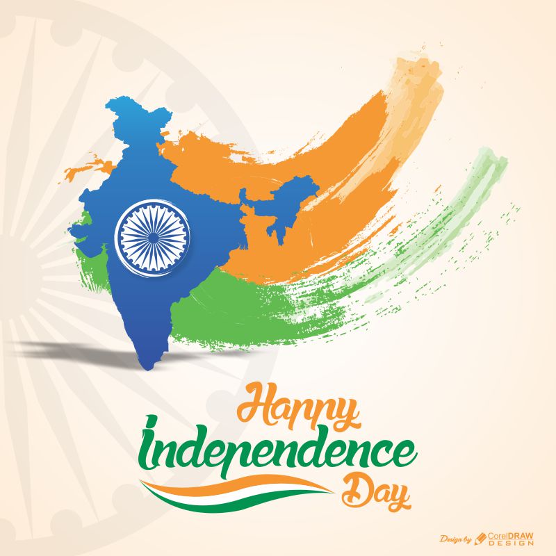Happy Independence Day India Creative CDR Download From Coreldrawdesign