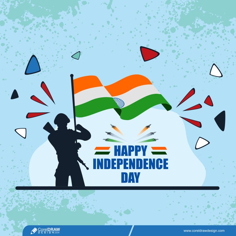 Happy Indian Independence Day Indian Army Soldier Free Premium Vector